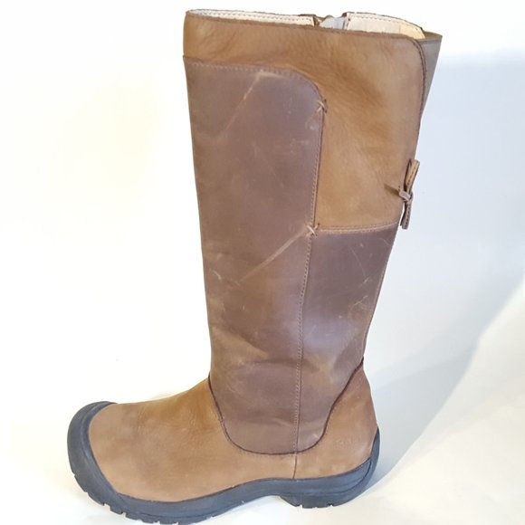 Keen Shelby Side Zip Leather Boots Sz 7